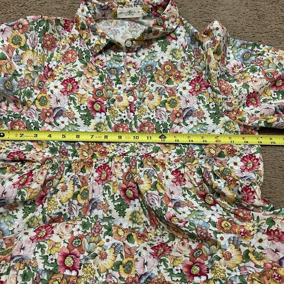 Natural Life Rebecca Midi Tiered Dress White Fuschia Size Medium - Picture 4 of 6